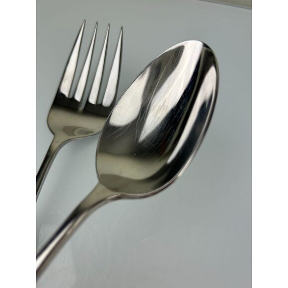 Pier 1 Imports Stainless Steel 18/8 Korea Serving Spoon & Fork Large - Picture 5 of 14